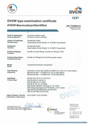 Förhandsvisning av Certifikat VRS Rördelar DN 100-600