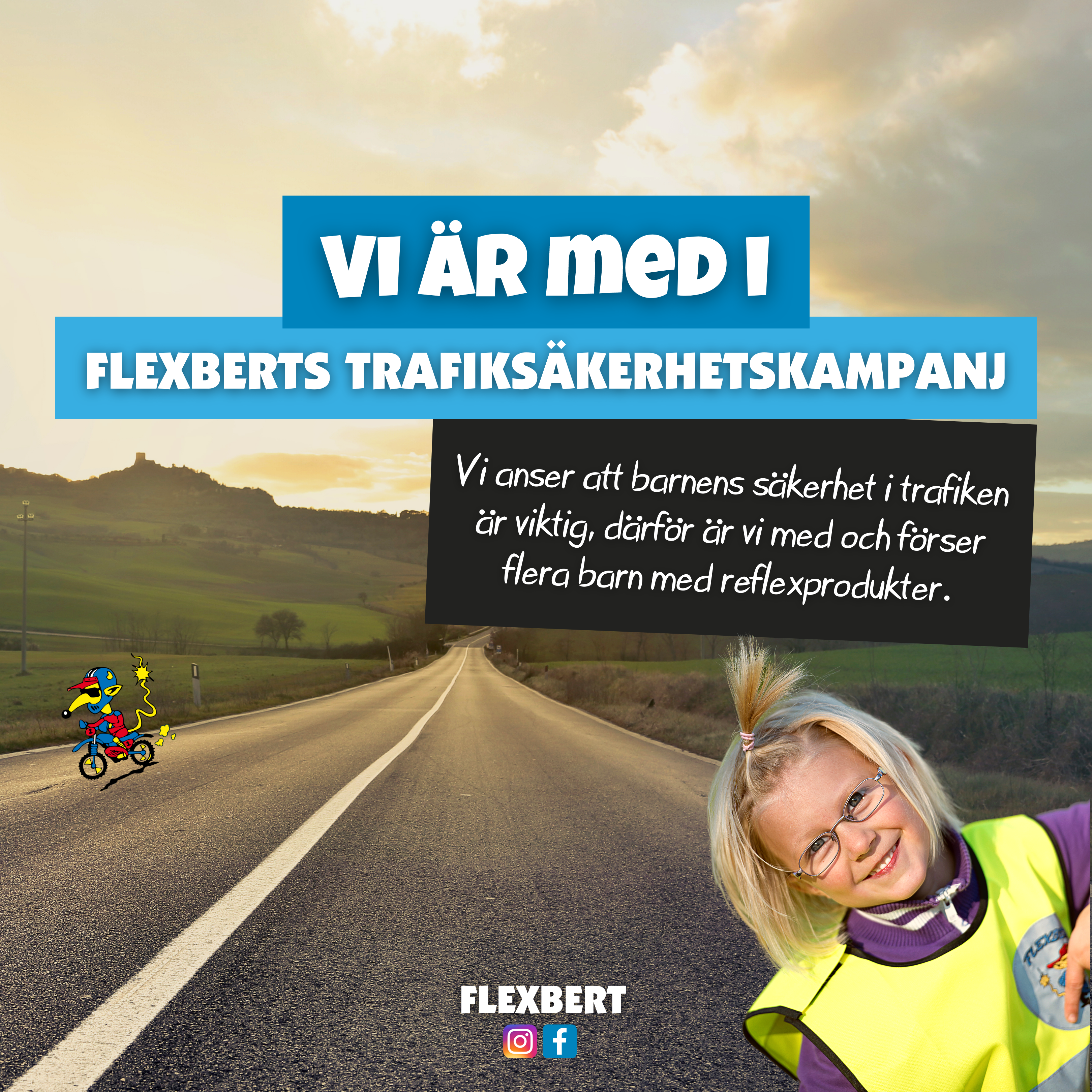 Flexbert banner - Vi är med i trafikkampanjen