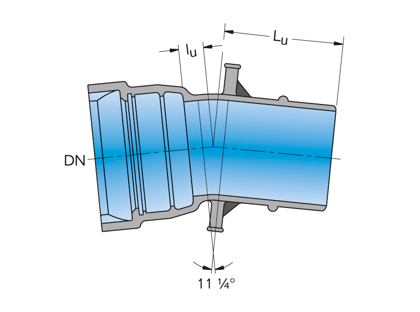 VRS Krokrör 11°, 1 muff | Böj 11° i VRS-SYSTEM